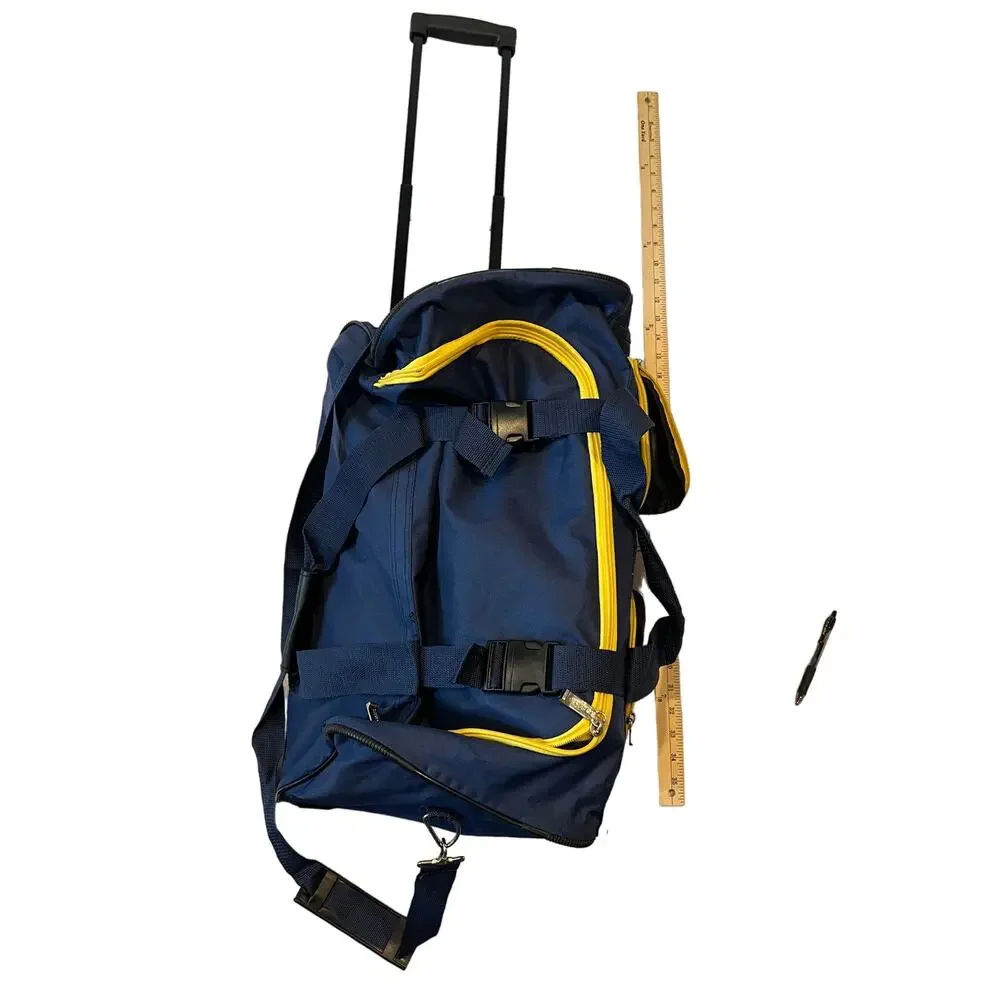 Rockland Blue YellowyRoller Duffle Bag 22x12x12